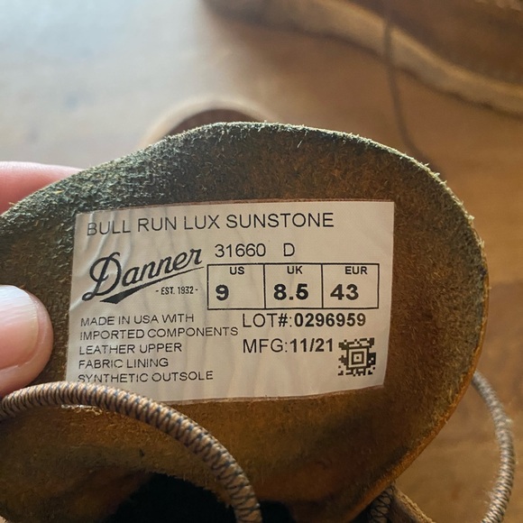 Danner Bull Run Lux Sandstone men’s size 9 - Picture 9 of 10